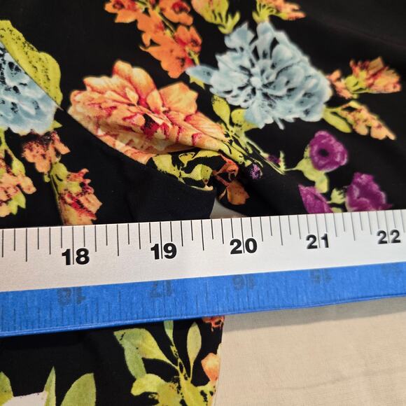 INC International Concepts Floral Zip-Pocket Long Sleeve Pullover Top Sz OX Fall - Picture 6 of 9